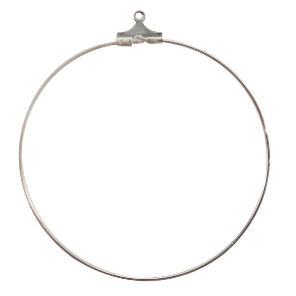 Örhängeskrokar i silver, 2-pack, Ø5 cm Örhängeskrokar i silver, 2-pack, Ø5 cm
