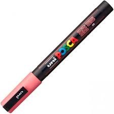 Uni Posca Marker PC-3M - Coral pink - Posca-penne, Markers, Penne, Penne, kridt & tusch