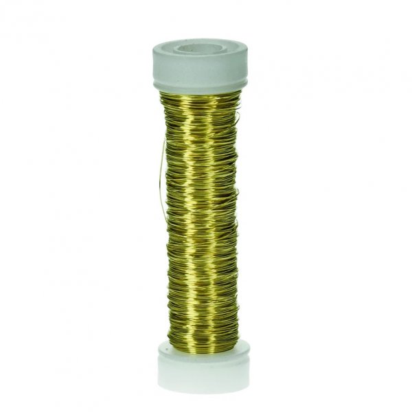 Koppartr�d � 0,30 mm - guldmetallisk 25 m