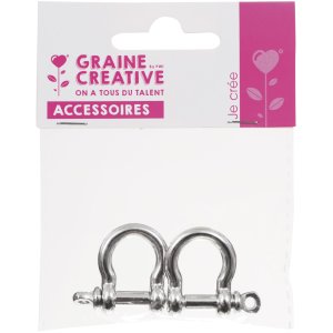 Metallshacklar silver 22 x 27 mm, 2-pack Metallshacklar silver 22 x 27 mm, 2-pack