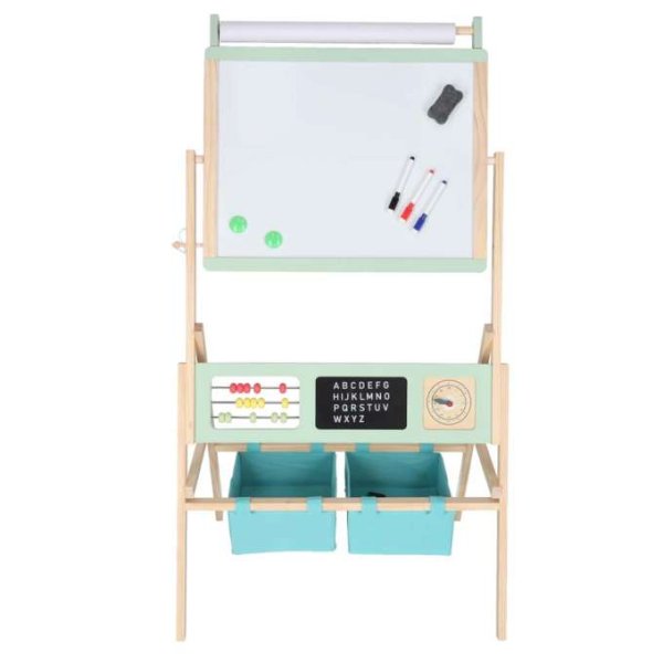 Utbildningstavla LULILO Kredo 3-i-1 med magnetisk whiteboard och griffeltavla 112 x 43 x 62 cm - Tr�