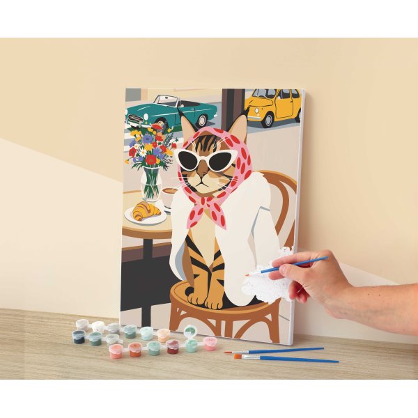 M�la efter nummer 30 x 40 cm - Fashion Kitty