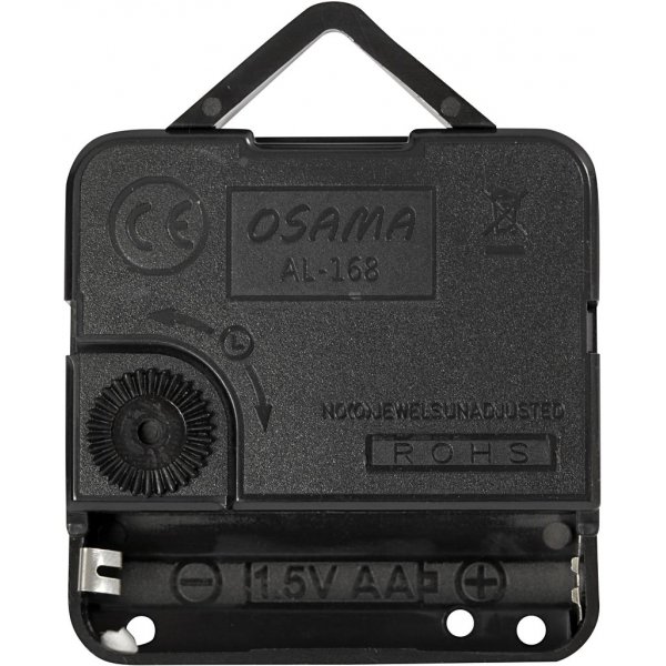 Urverk - 10 mm - svart Urverk - 10 mm - svart