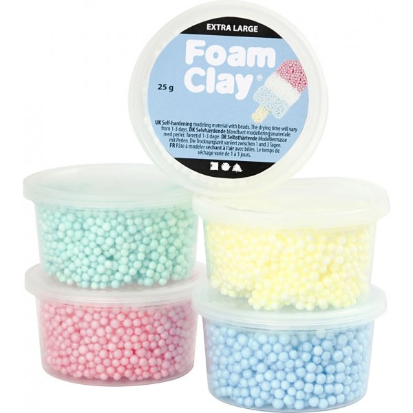 Foam Clay Extra Large - mixade färger - 5 x 25 g Foam Clay Extra Large - mixade färger - 5 x 25 g
