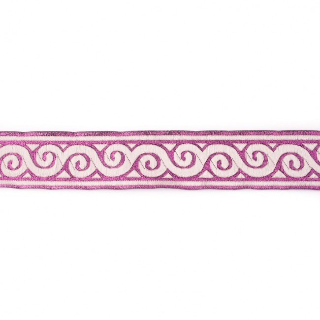 Dekorbånd - Jacquard II - Fuchsia - Dekorationsbånd - Øvrige, Bånd & dekorationsbånd, Tekstilbånd & snor