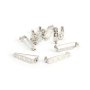 10-pack broscher i silverfärg, 27 mm 10-pack broscher i silverfärg, 27 mm