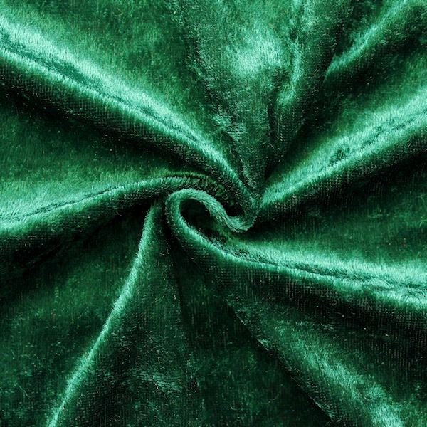 Nervøs Velour Skovgrøn - 145 cm - Fløjlsstof, Stof
