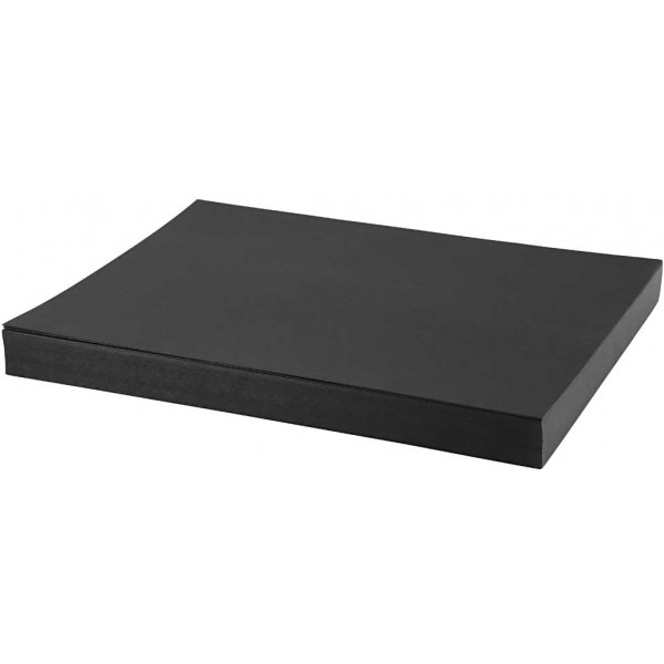 Färgad kartong - svart - A4 - 200 g - 100 ark Färgad kartong - svart - A4 - 200 g - 100 ark