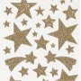 Glitterstickers - guld - stjrnor - 2 ark