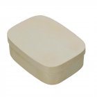 Plywoodask 9 x 12,5 x H 4 cm - obehandlat rektangulr