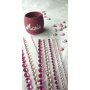 5 självhäftande strassremsor rosa 8 mm 5 självhäftande strassremsor rosa 8 mm