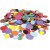 Dekorative gummisirkler - blandede farger - 300 stk