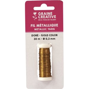 Metalltr�d guld 0,3 mm, 30 m