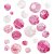 Harmony fasetterte plastperler - blandet - rosa - 45 g