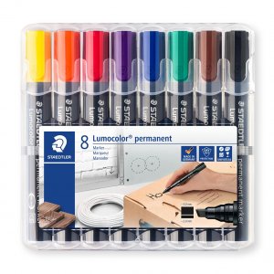 Permanent Marker Lumocolor 2-5 mm - 8 penner