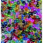 Rocaillesprlor silverlinjerade  2,6 mm - blandade frger 500 g