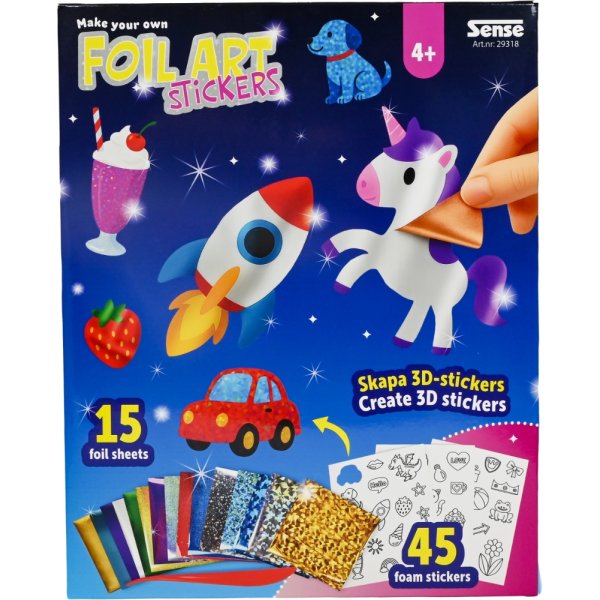 DIY 3D-stickers med folie Sense - Foil Art DIY 3D-stickers med folie Sense - Foil Art