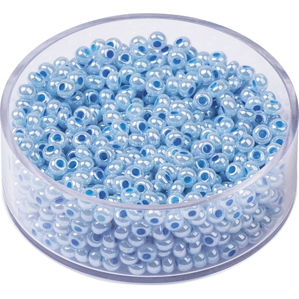 Bohemske rocailleperler 2,5 mm 17 g - Aquablå - Blandinger av rocailleperler, Rocaillesperlor, Håndverk