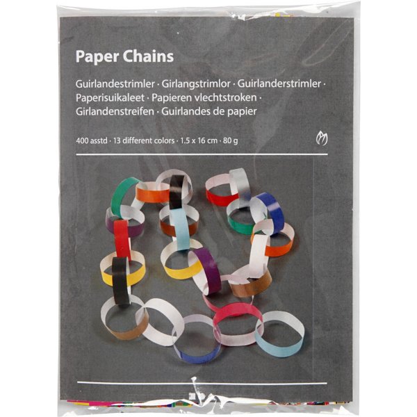 Girlangstrimlor - mixade färger - 400 st Girlangstrimlor - mixade färger - 400 st