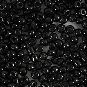 Rocaillep�rlor 4 mm Svart 25 g