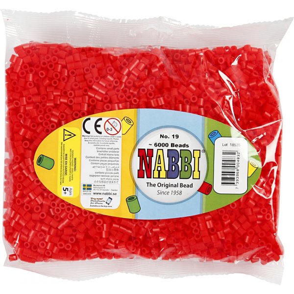 Rörpärlor - ljusröd (32225) - medium - 6000 st Rörpärlor - ljusröd (32225) - medium - 6000 st