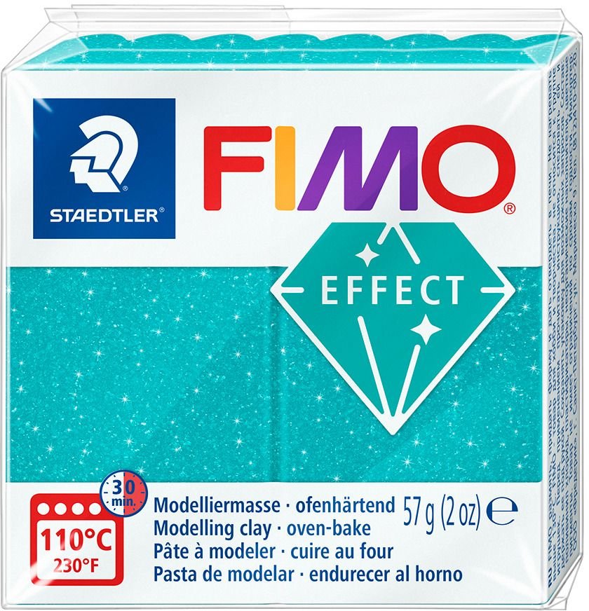 Modeling Fimo Effect 57g - Galaxy Turkis - Fimoleire, Modelleire, Håndverk for barn, Hobbymateriale, Håndverk