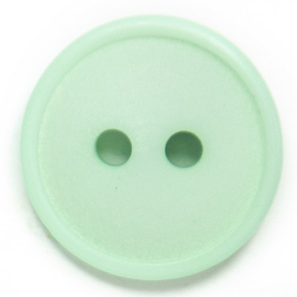 Knapp Rund 2-hulls 15 mm 6stk - Teal