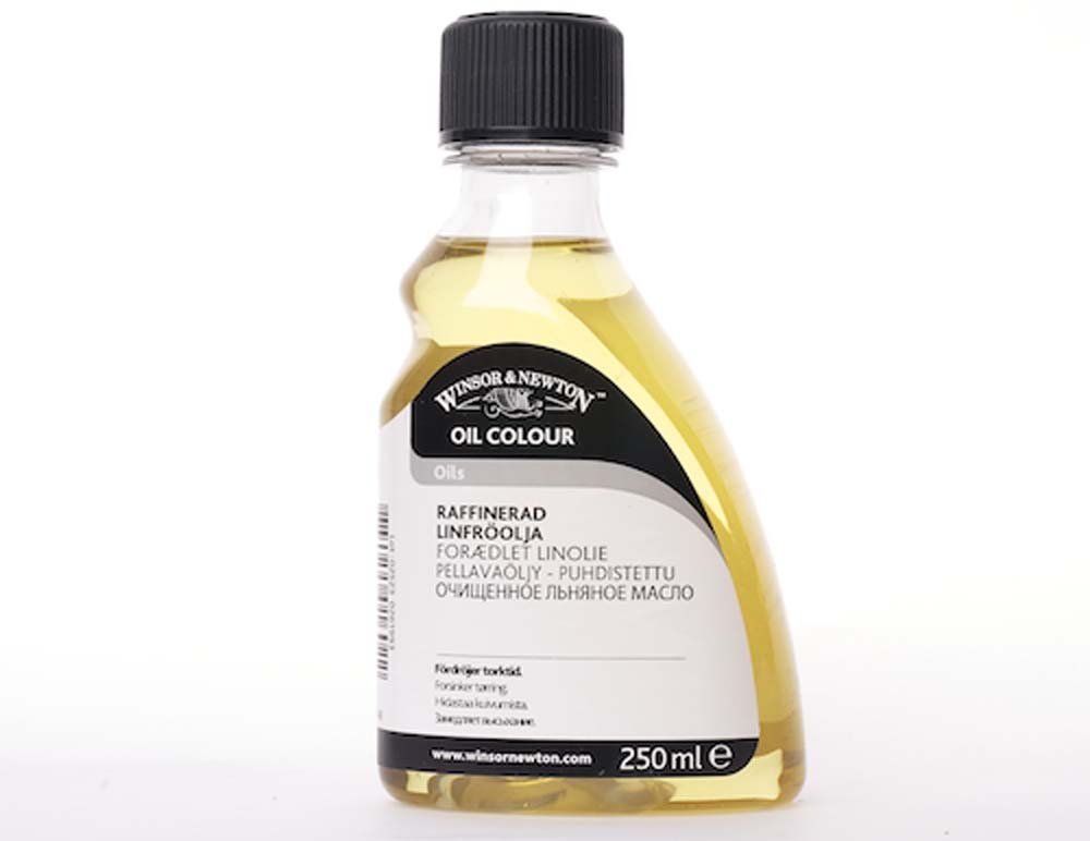 Raffineret linolie W&N - 250 ml - Medium til oliemaling, Malermedium, Fernis og kunstner medier til kunstmaling
