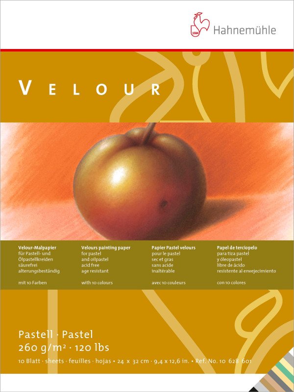 Pastelblok Hahnemühle Velour Hvid 260 g - 30x40 cm - Pastelblok, Blok