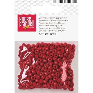 Rocaillesp�rlor 5 mm 35 g, karminr�d