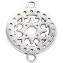 Smykkeanheng rund filigran 14 mm sølvbelagt 5 stk Smykkeanheng rund filigran 14 mm sølvbelagt 5 stk