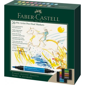 Tegnepenn - Faber-Castell - Pitt Artist Dual Marker - 20 stk